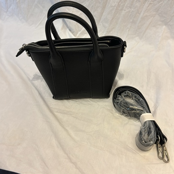 French Connection NWT Charity Pebble Crossbody Mini Tote in black - Picture 4 of 4